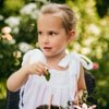 Állítható méretű fehér muszlin ruha
